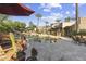 Resort-style backyard featuring a custom pool, beautiful landscaping and mature palm trees at 7640 E Poinsettia Dr, Scottsdale, AZ 85260