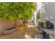Featuring a charming side yard adorned with a grill, landscaping, and a serene outdoor ambiance at 9623 S 25Th Ln, Phoenix, AZ 85041