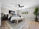 This main bedroom suite is spacious and features designer decor at 1 W Canterbury Ln, Phoenix, AZ 85023