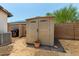 View of backyard shed, offering secure outdoor storage at 14936 W Maui Ln, Surprise, AZ 85379