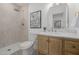 Bathroom features tile floors, shower and vanity with a marble top at 2753 E Aster Dr, Phoenix, AZ 85032