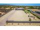 Expansive aerial view showcasing the property's large lot with desert landscaping and detached garage at 38415 N 25Th Ave, Phoenix, AZ 85086