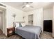 Inviting bedroom featuring a full bed, neutral colors and hardwood floors at 6232 N 88Th Ave, Glendale, AZ 85305