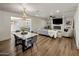 Open-concept living space features a dining area and a comfortable Gathering room at 8022 E Columbus Ave, Scottsdale, AZ 85251