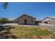 The backyard features a grassy area surrounded by small rocks and desert landscaping at 890 N Bogle Ct, Chandler, AZ 85225