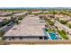 Expansive aerial view of a home with a pool, spa, and outdoor entertaining area at 9029 S 15Th St, Phoenix, AZ 85042