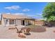 Backyard showcasing low maintenance gravel, artificial turf, and covered patio at 10617 W Ross Ave, Peoria, AZ 85382