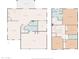 Detailed two-story floor plan showcasing the layout of the home, including the kitchen, living spaces, bedrooms, and bathrooms at 1130 E Harvest Rd, San Tan Valley, AZ 85140