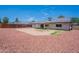 The backyard features a graveled ground cover, fenced perimeter, and a covered patio at 1165 E Ivanhoe St, Chandler, AZ 85225