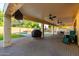 View from the back patio to the pool and grill at 14687 W Amelia Ave, Goodyear, AZ 85395