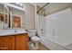 Cozy bathroom with tub-shower combo, toilet, and vanity at 16126 N 159Th Dr, Surprise, AZ 85374