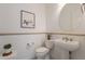 Bright powder room with neutral colored walls at 16425 S 34Th St, Phoenix, AZ 85048
