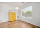 Dining room with a modern light fixture, yellow cabinet, and tile floors at 1721 W Kingbird Dr, Chandler, AZ 85286