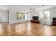 Spacious living room with tile floors, neutral paint, and a fan at 1721 W Kingbird Dr, Chandler, AZ 85286