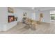Modern living room featuring fireplace, white walls, and contemporary furnishings at 1917 E Karen Dr, Phoenix, AZ 85022