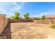 Large backyard is ready for landscaping and personalization at 2112 S 160Th Dr, Goodyear, AZ 85338