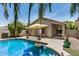 Beautiful backyard showcasing the refreshing pool and well-manicured patio area at 22670 N Kennedy Dr, Maricopa, AZ 85138