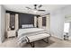 Inviting main bedroom features neutral tones, a ceiling fan, and two bedside tables with lamps at 25210 N 40Th Ave, Phoenix, AZ 85083