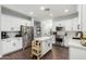 Bright, white kitchen with a large island, stainless steel appliances, and modern finishes at 25210 N 40Th Ave, Phoenix, AZ 85083