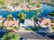 Lovely aerial view of a property in a waterfront community with access to the lake at 2552 S Playa --, Mesa, AZ 85202