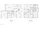 Detailed floor plan showcasing the layout of both floors, including dimensions for each room at 2552 S Playa --, Mesa, AZ 85202
