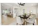 Dining room with modern decor and access to kitchen at 2608 W Aster Dr, Phoenix, AZ 85029