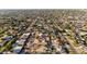 Expansive aerial view of a residential neighborhood featuring mature trees, pools, and well-maintained homes at 421 N Evergreen St, Chandler, AZ 85225
