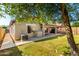 Backyard featuring covered patio, privacy wall and mature tree providing ample shade at 4251 E Sundance Ave, Gilbert, AZ 85297