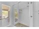 This modern bathroom boasts an all-glass shower and access to an outdoor patio at 4301 E Abraham Ln, Phoenix, AZ 85050