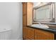 Bathroom featuring a single sink vanity and toilet at 4629 S Mill Ave, Tempe, AZ 85282