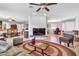 Open-concept living room featuring neutral walls and decor at 6055 E Hannibal St, Mesa, AZ 85205