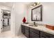 Modern bathroom vanity with a stylish countertop and fixtures, offering functionality and elegance at 7247 W Buckskin Trl, Peoria, AZ 85383