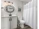 Updated bathroom featuring quartz counters, shaker cabinets and a large vanity at 7440 E Hubbell St, Scottsdale, AZ 85257
