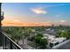 Enjoy a wide city view from the balcony at sunset at 17 W Vernon Ave # 508, Phoenix, AZ 85003