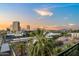 Take in the city and mountain views from the balcony at sunset at 17 W Vernon Ave # 508, Phoenix, AZ 85003