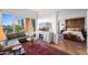 Bright living area with city views flowing into the luxurious bedroom at 17 W Vernon Ave # 508, Phoenix, AZ 85003