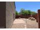 Backyard with gravel, stone pavers, fence, and patio set at 17606 N 17Th Pl # 1096, Phoenix, AZ 85022