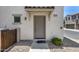 Inviting front door with a cozy covered entryway and neatly landscaped surroundings at 2941 E Darrow St, Phoenix, AZ 85042