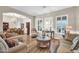 Bright living room boasts wood floors, plantation shutters, and elegant furnishings at 3125 W Desert Ln, Laveen, AZ 85339