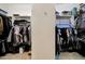 Spacious walk-in closet with ample shelving and hanging space on both sides at 3125 W Desert Ln, Laveen, AZ 85339