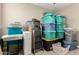 Bedroom filled with plastic moving boxes and storage containers at 35919 N Loemann Dr, San Tan Valley, AZ 85143