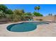Backyard pool with a beach ball and chairs surrounded by mature landscaping at 6102 E Danbury Rd, Scottsdale, AZ 85254