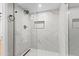 The new walk-in shower features frameless glass and sleek fixtures at 724 W Missouri Ave, Phoenix, AZ 85013