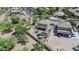 Overhead aerial shot of a backyard pool, patio and two-story house at 11965 W Monte Vista Rd, Avondale, AZ 85392