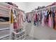 Organized walk-in closet with labeled shelves and hanging rods, offering ample storage at 17721 W Cassia Way, Goodyear, AZ 85338