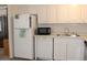 Well-lit kitchen features ample white cabinetry and stainless steel sink at 303 S Recker Rd # 78, Mesa, AZ 85206