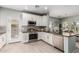 Well-lit kitchen features stainless steel appliances, white cabinets, and modern countertops at 3037 E Hobart St, Gilbert, AZ 85296