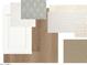 A curated selection of interior design materials, including flooring, tile, and cabinet finishes at 3672 W Horse Trail Way, San Tan Valley, AZ 85144