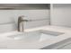 Close up of a modern brushed nickel faucet at 3713 W Nancy Ln, Phoenix, AZ 85041