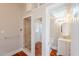 Bathroom with a tiled shower and vanity with drawers and cabinet at 711 E Mckinley St, Phoenix, AZ 85006